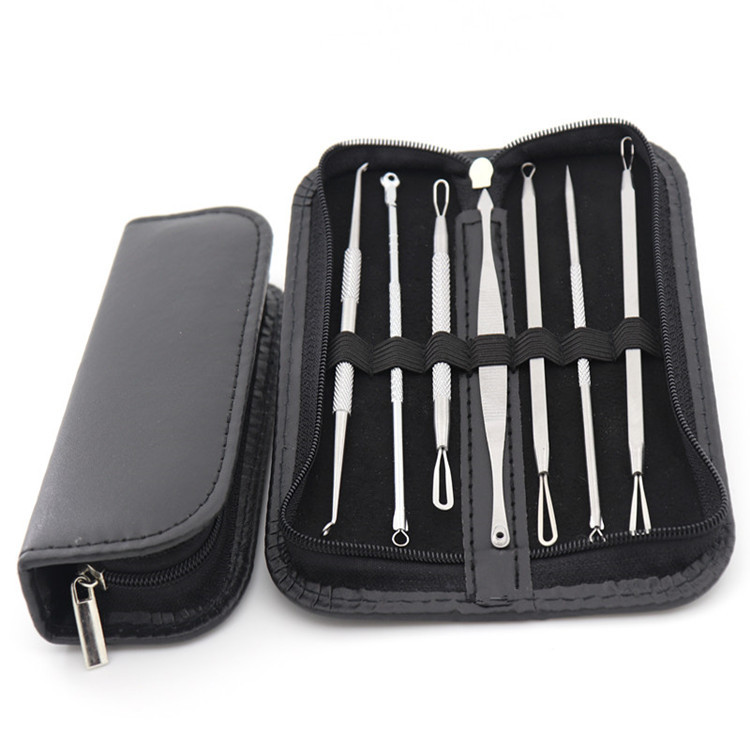 7-piece acne needle acne squeezing beauty tool stainless steel acne needle set blackhead beauty needle