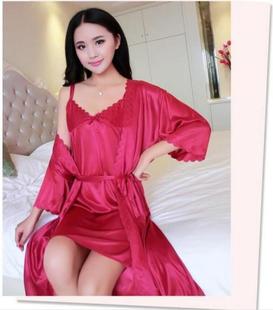 2022 summer ladies pajamas Ice Silk two-piece lace fun strap pajamas pajamas wholesale