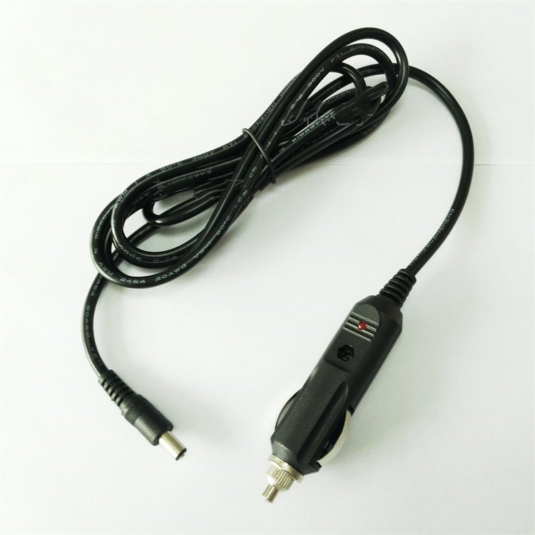 Cigarette lighter 12v24v cigarette lighter DC plug 55*21mm output car charger DC power cord 3 meters long 3-5A