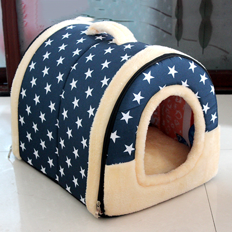 Factory direct pet kennel Teddy kennel cat kennel foldable Four Seasons universal pet bed dual-use removable and washable