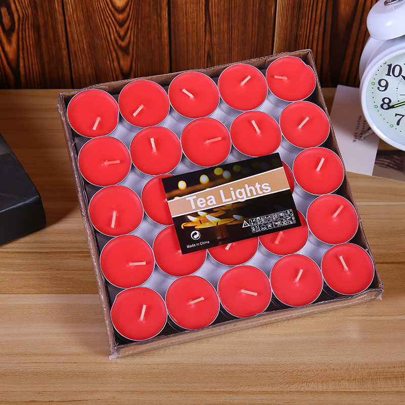 50 round candles romantic proposal to express birthday set-up picture aromatherapy candles lighting festival round tea wax manufacturers