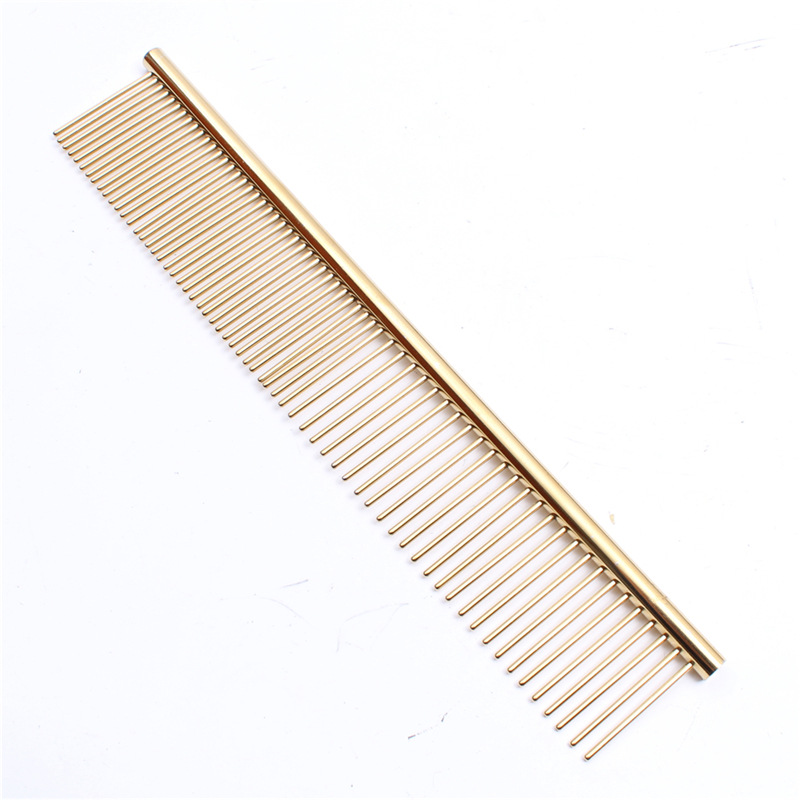 Color pet row comb comb Teddy comb dog hair comb large dog open knot comb steel comb beauty cleaning supplies