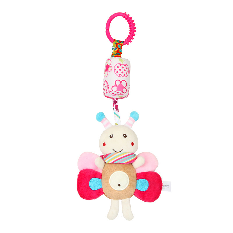 Baby rattle wind chime stroller pendant Baby 6 months rabbit bed hanging bedside bell comfort plush toys wholesale