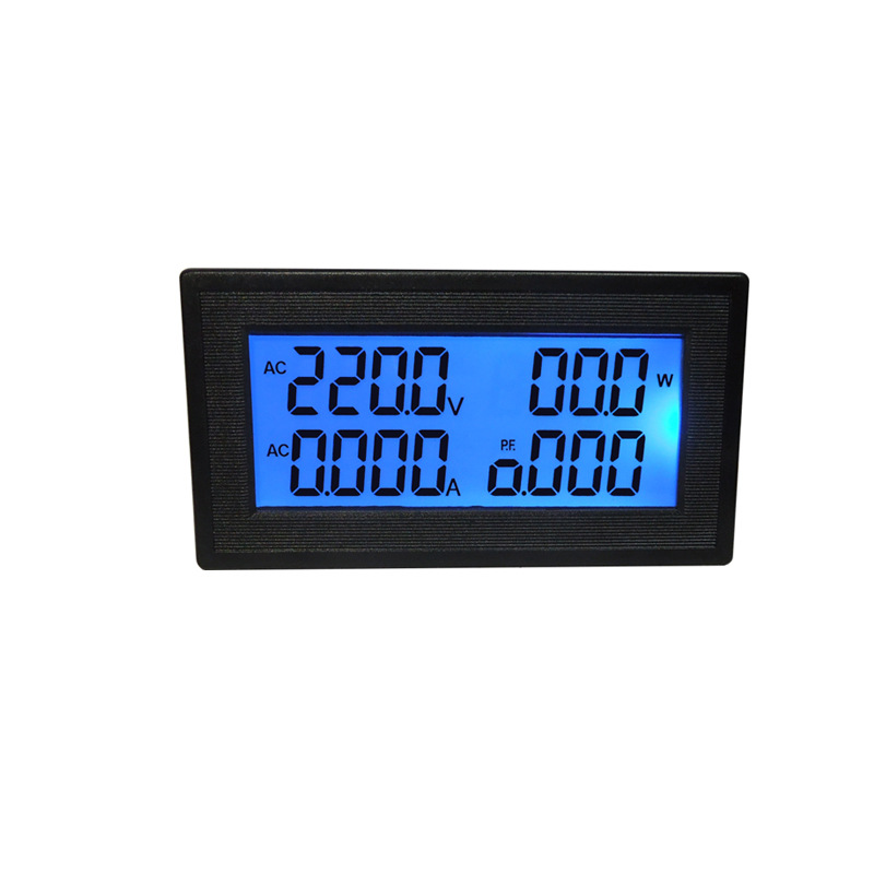 LCD multi-function AC voltage and current measurement meter power frequency power kilowatt hour display 110V220v