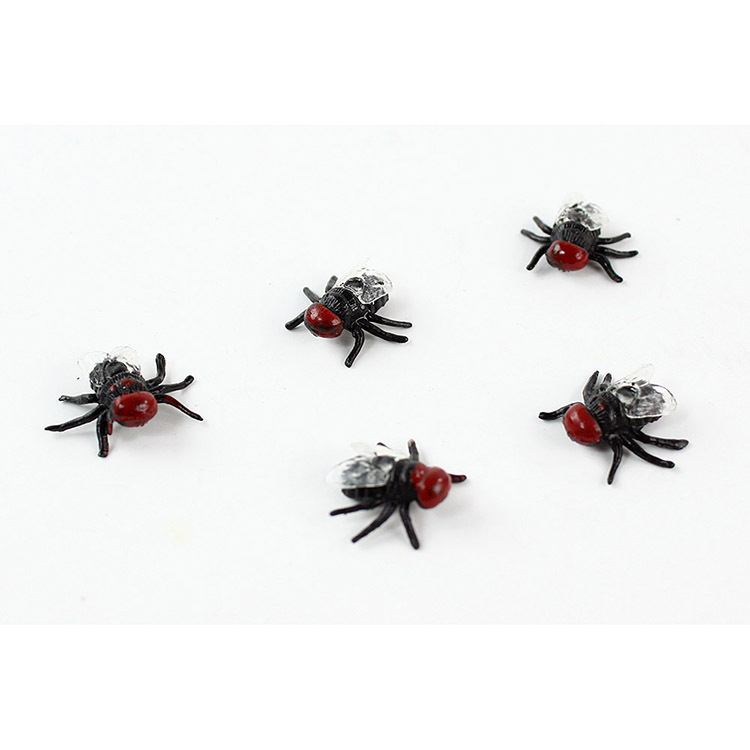 Amazon AliExpress Halloween Fool's Day plastic PVC simulation fake flies model accessories small toys in stock