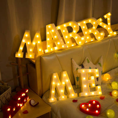 Letter lamp LED lamp digital lamp happy birthday merryme lamp English letter lamp confession lamp trumpet proposal lamp