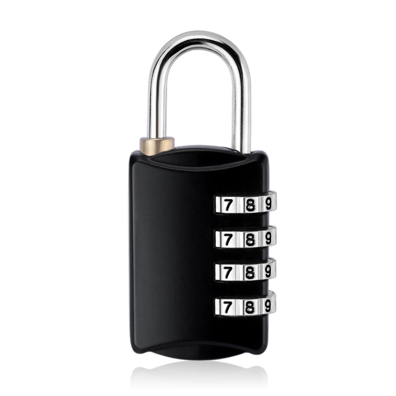 Small password lock padlock multi-color metal luggage zipper small padlock four-seat gym wardrobe door password lock