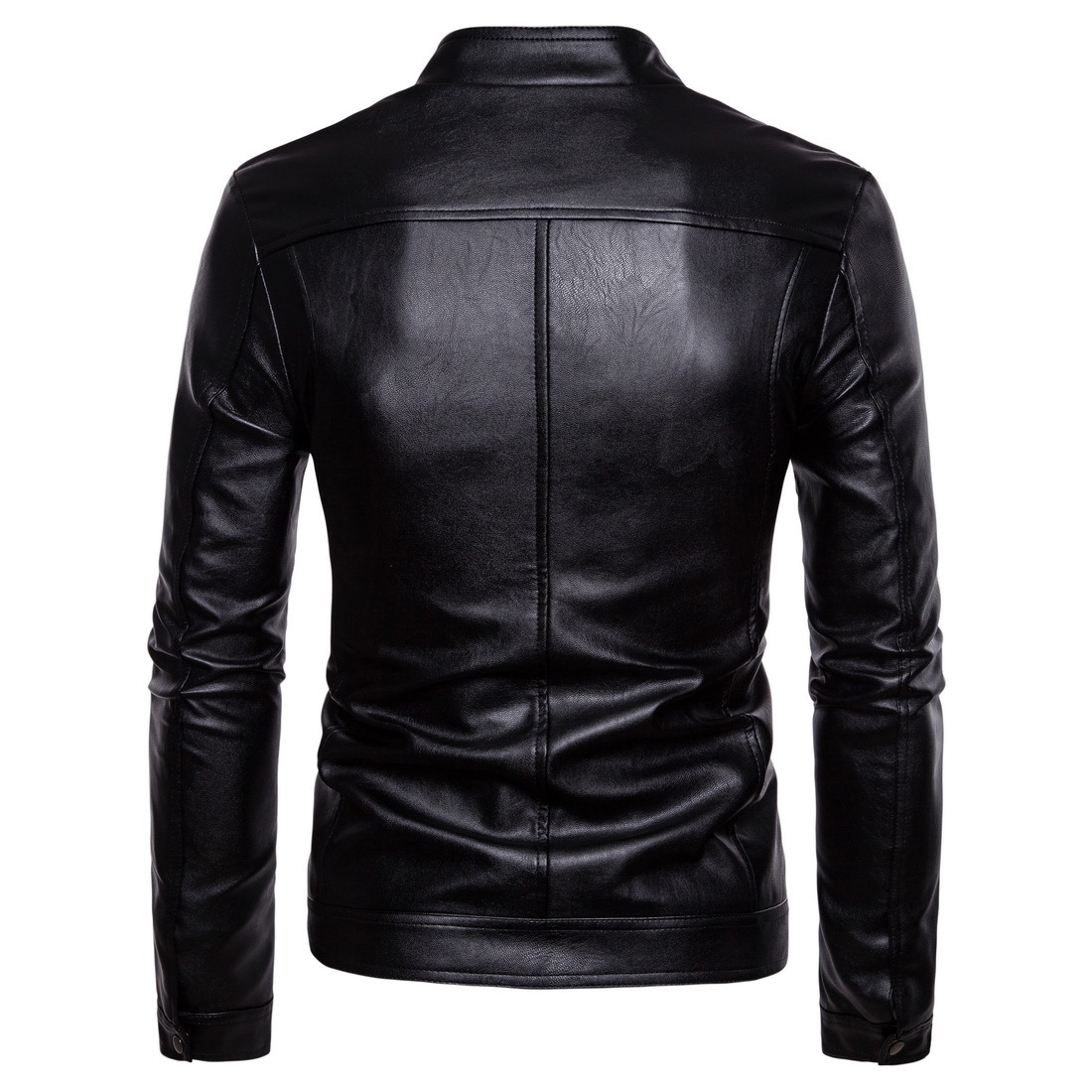 AliExpress men's leather clothing autumn new foreign trade stand collar men's motorcycle leather washed PU leather jacket men's coat