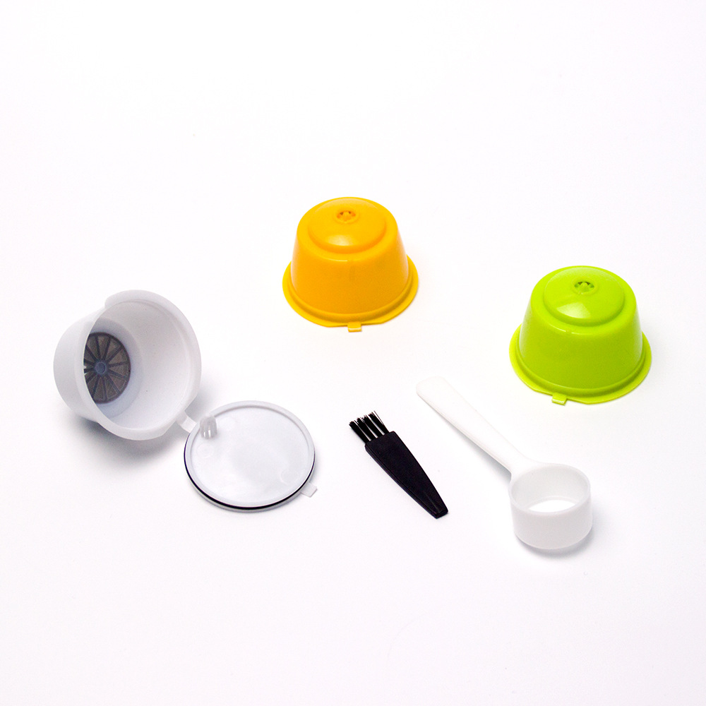 Yellow Green White coffee capsule filter Cup Duqu KUSI suitable for DOLCEGUSTO refillable capsule shell