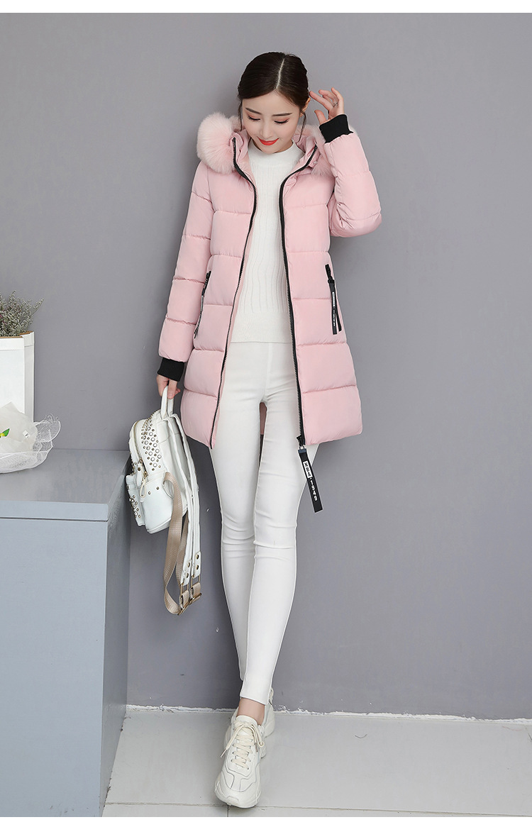 2023 Cotton-padded Jacket Women's Long Slim Fit Slimming Cotton-padded Jacket Coat Large Size Wool Collar Thickened Large Size Cotton-padded Jacket Ti_voghion.com