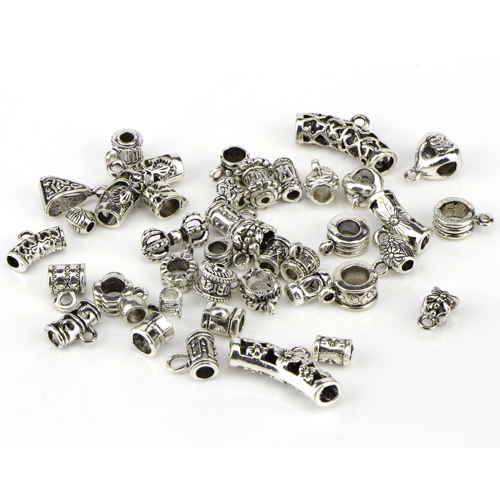 Factory DIY Tibetan silver jewelry accessories retro material Tibetan silver tee bead pendant buckle