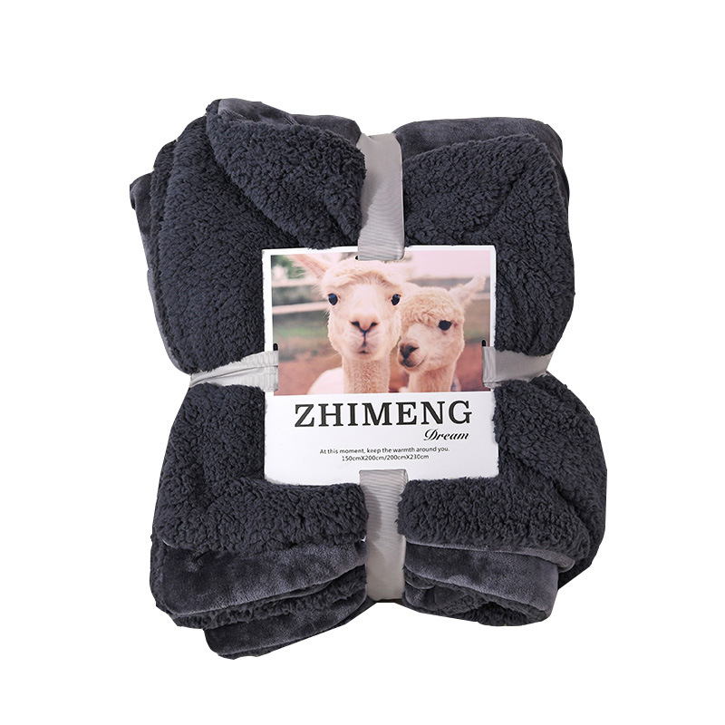 Cross-border Flannel Blanket Winter Thickened Warm Double Blanket Casual Sherpa Lambswool Blanket Wholesale