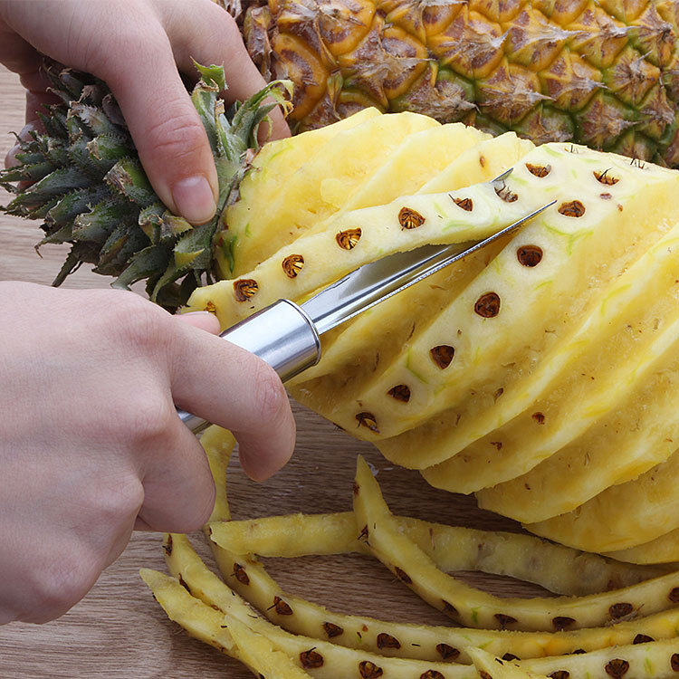 Household pineapple shovel stainless steel pineapple knife peeler peeling eye removing pineapple fork pineapple V-shaped eye digging tool