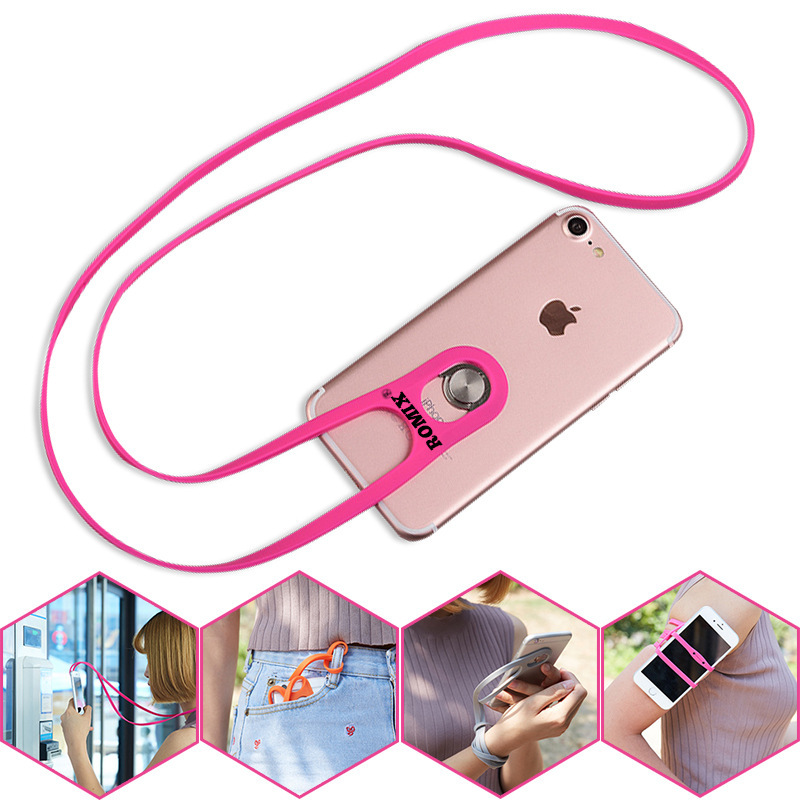 Spot wholesale silicone mobile phone lanyard doll mobile phone anti-lost lanyard certificate badge lanyard neck rope