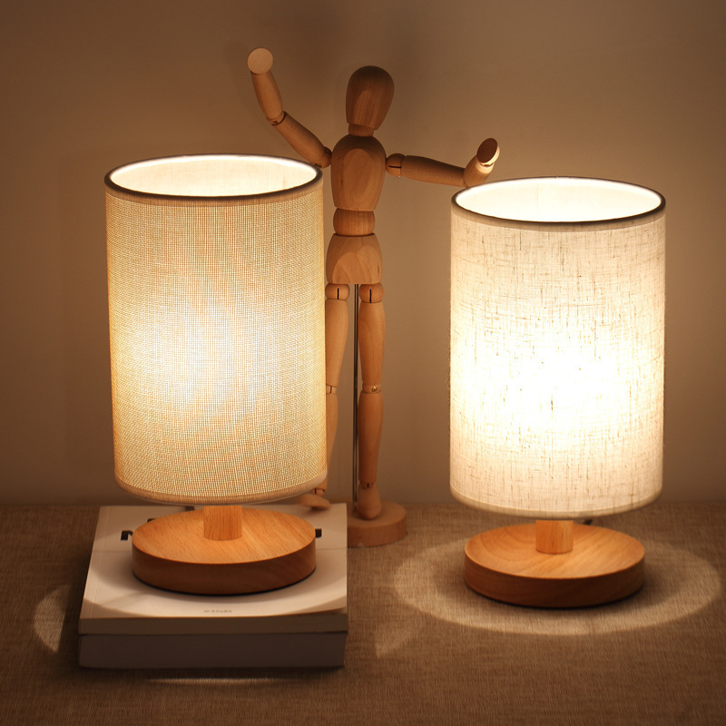 朴簡クロスボーダーシンプルモダン北欧寝室ベッドヘッドランプ木製小夜灯led創意小型電気スタンド|undefined