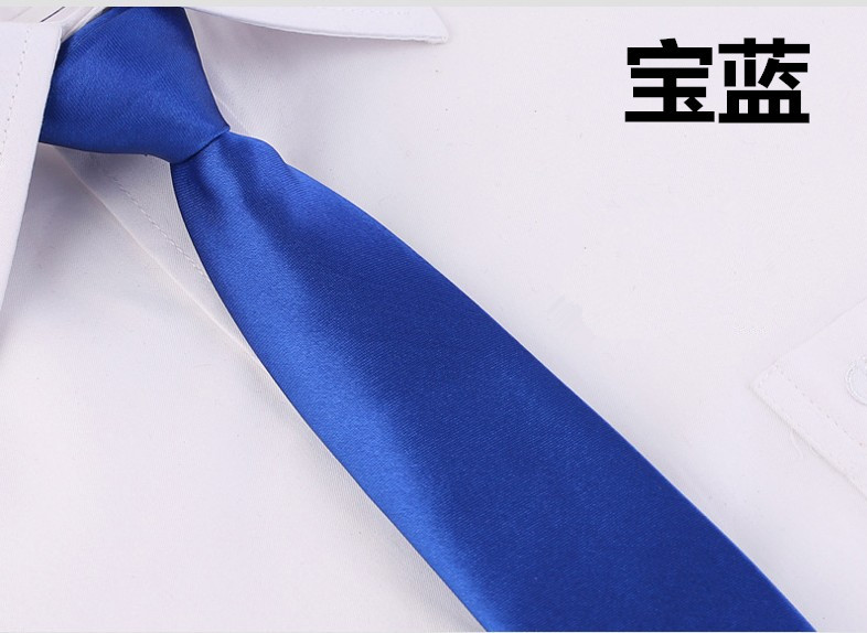 5cm zipper tie solid color lazy narrow tie adult zipper student tie black knot-free Wholesale