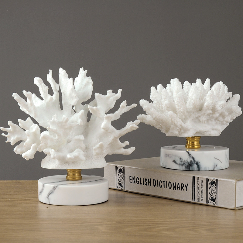 Nordic style coral decoration modern light luxury home hotel decoration model room TV cabinet living room desktop decoration