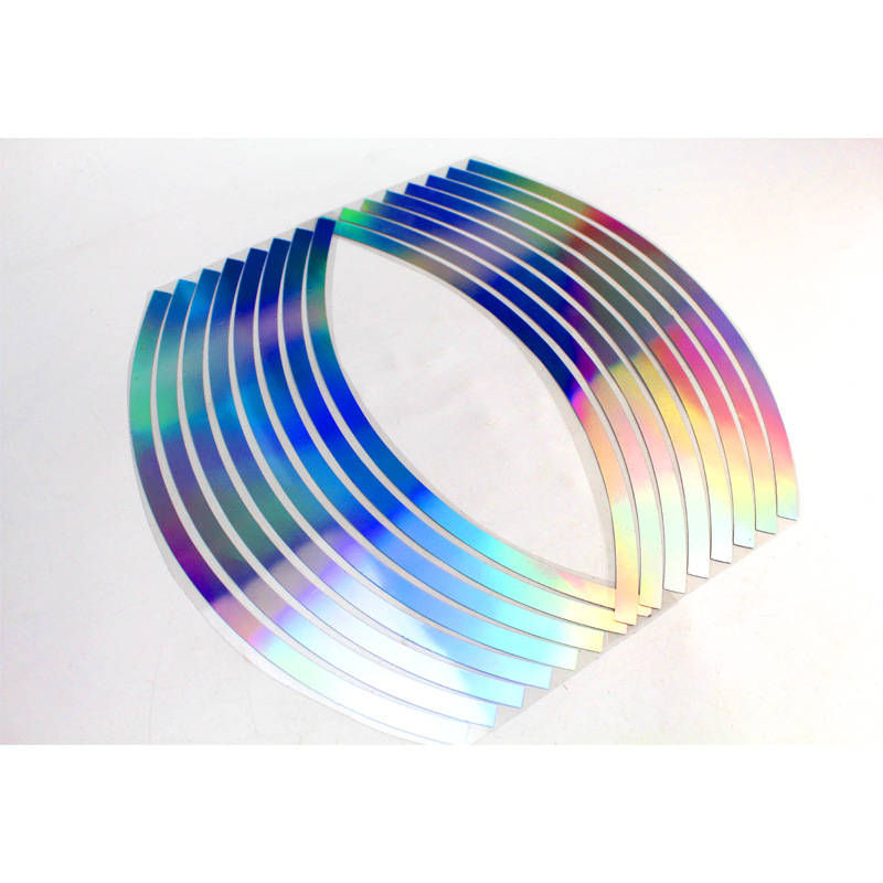 Motorcycle electric car hub sticker wheel sticker waterproof laser reflective sticker 10/12/14/18 inch car sticker