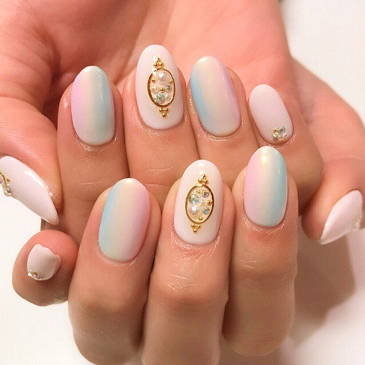 AN57 transparent full nail patch Japanese small size short oval nail sheet value 600 pieces