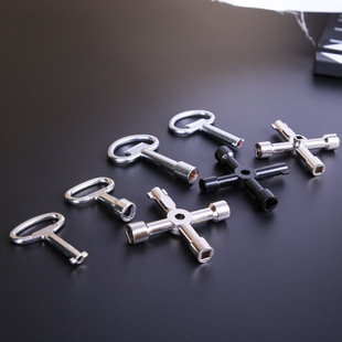 Mechanical door lock five-in-one Multi-function triangle electric box cabinet elevator door four-corner S-key dustbin key