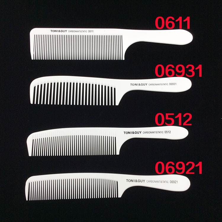 Factory wholesale carbon fiber Tony cap comb pointed tail comb steel needle double head comb hairdressing hair cutting plastic comb Barber comb