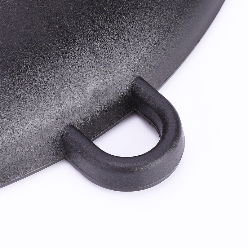 Factory direct supply modeling plastic mirror HD round handle makeup mirror hair salon home Hook mirror hair products
