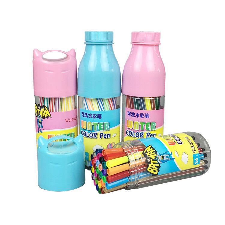 Kiss flower watercolor pen set wholesale washing graffiti pen children's brush bulk painting pen stationery gift color pen