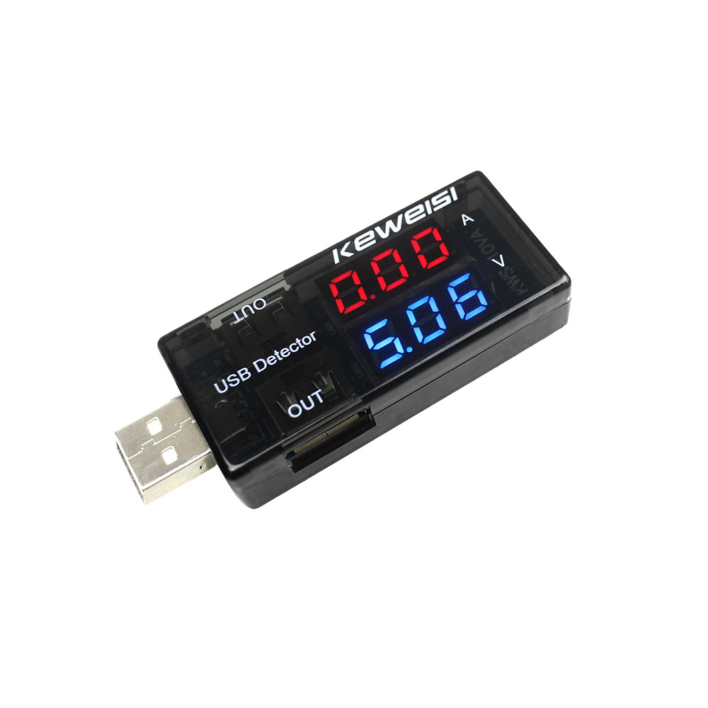 USB current voltage tester USB voltage ammeter USB current voltage tester double meter display