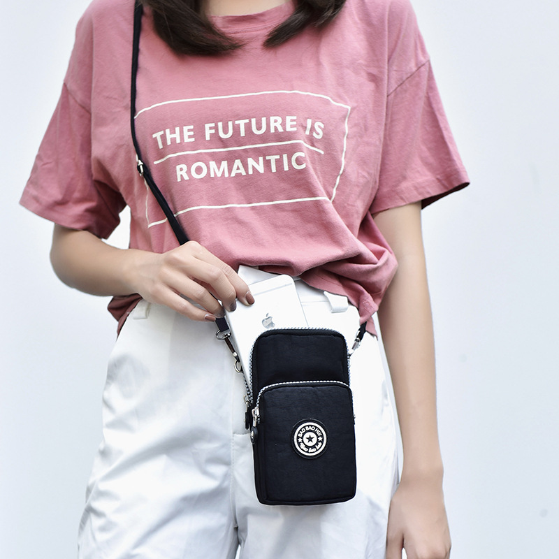 2024 New Korean Mobile Phone Bag Women's Crossbody Bag Hanging Neck Wrist Coin Purse Mini Vertical Bag
