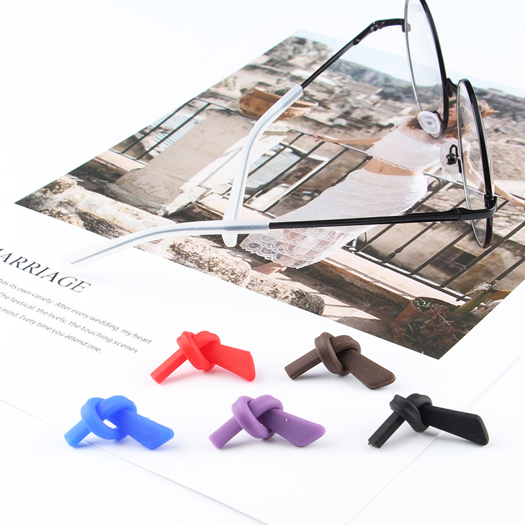 Flat-mouth Silicone Foot Cover Glasses Anti-slip Cover Soft Eye Accessories Sunglasses Men and Women Proximity Mirror Frame Leg Cover