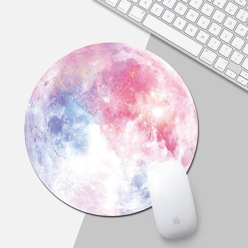Round Mouse Pad Cartoon Thickened Advertising Game Small Thickened Computer Table Pad 20cm Computer Pad