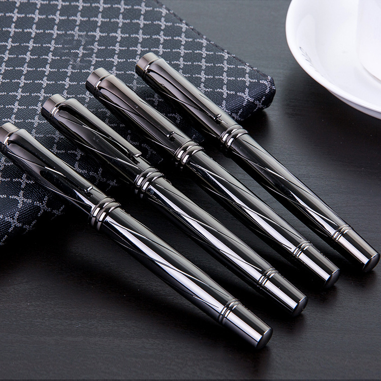 Factory direct sales Yiren 878 new silver-plated fountain pen business gift set daily signature can be printed with LOGO