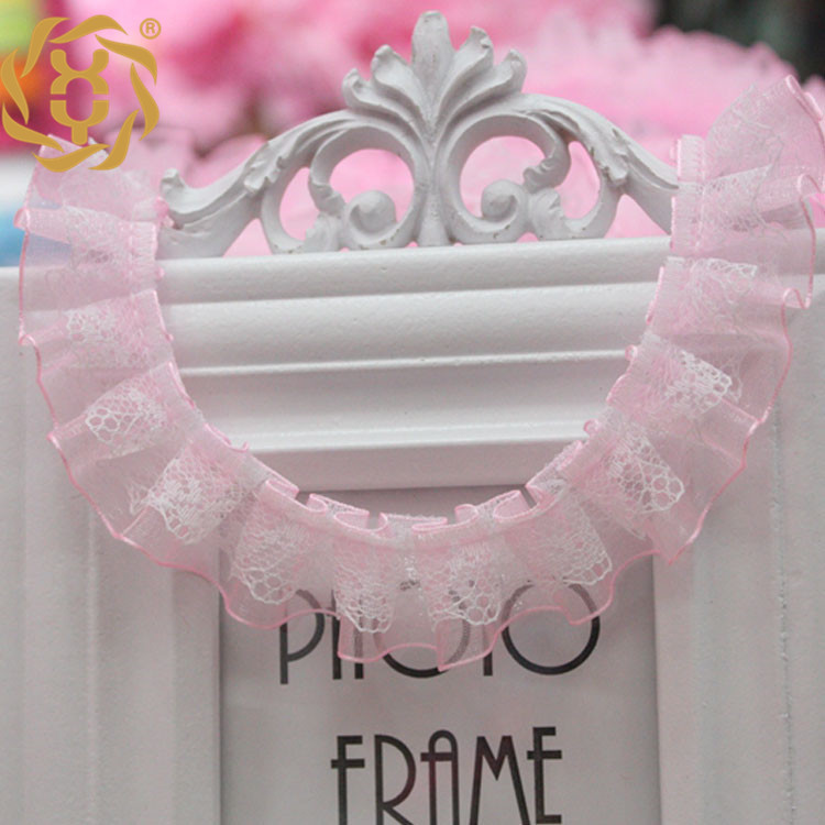 Spot 2.5cm gauze lace double fold edge confused doll clothing decorative lace toy discount lace