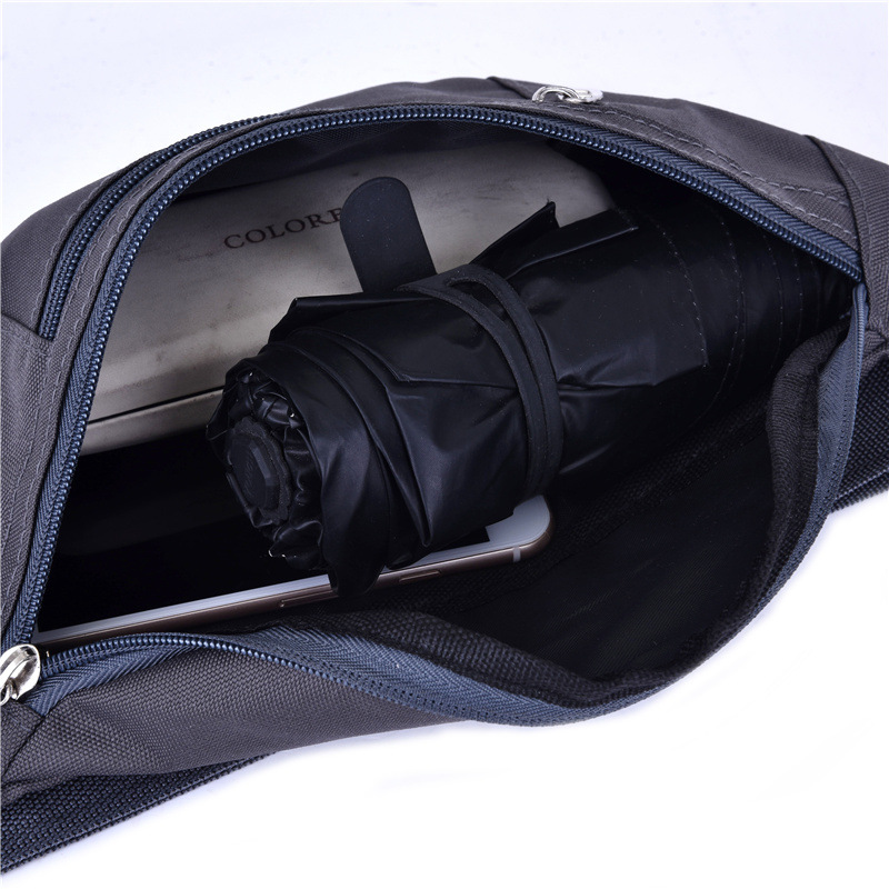 New Men's and Women's Waist Bag Korean Multi-purpose Single Shoulder Oblique Bag Water-repellent Oxford Cloth Chest Bag Outdoor Sports Mobile Phone Bag