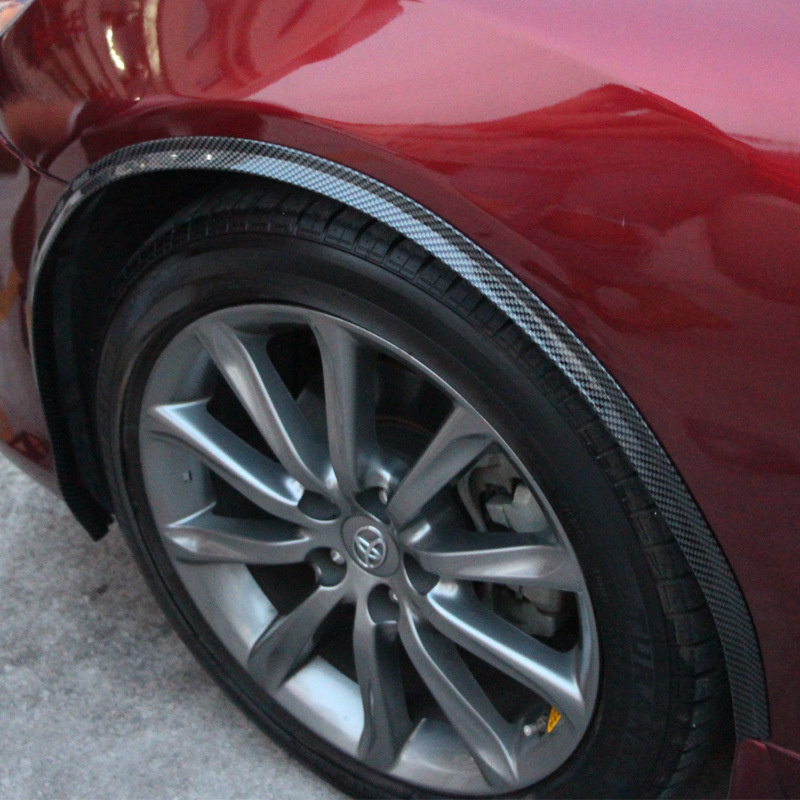 Automobile Universal triangular carbon fiber pattern rubber wheel eyebrow/wheel eyebrow decoration strip/wheel anti-collision strip mud guard wheel arc rubber strip