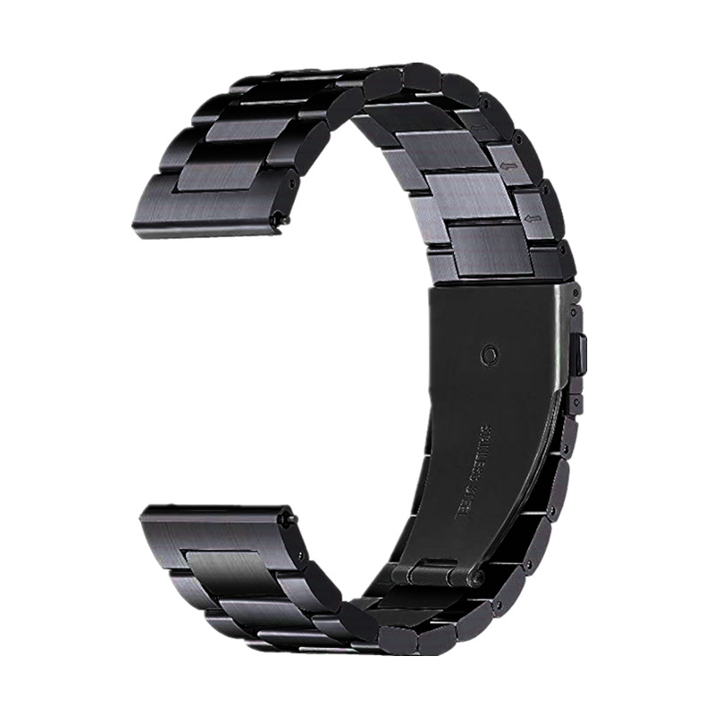 For Apple Samsung Huawei GT Watch Band FITBIT Three Beads Stainless Steel 20mm22mm Xiaomi Watch Strap