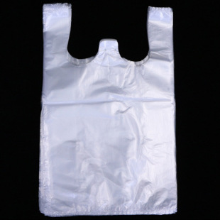 White transparent plastic bag size small vest bag supermarket shopping bag take-out food packaging bag vest bag