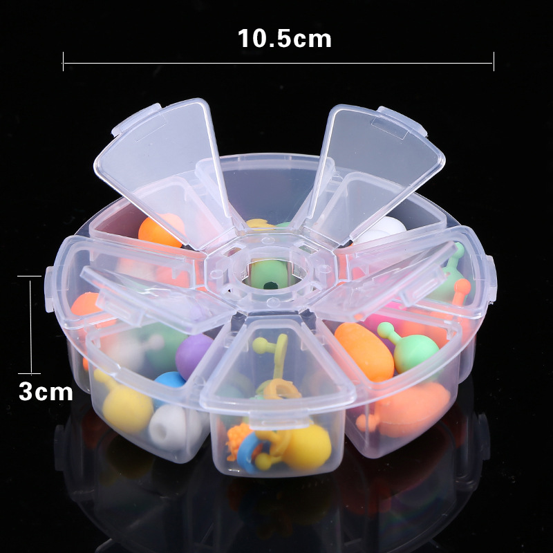 10 grid transparent plastic storage box free assembly jewelry accessories finishing box 15 grid 24 grid