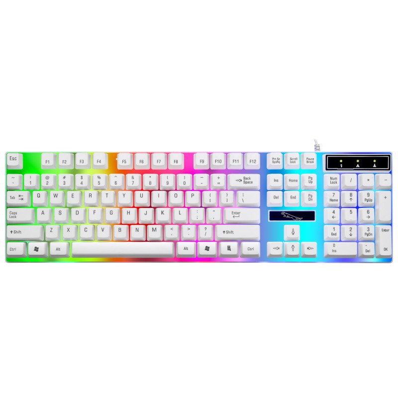 Chasing leopard G21 wired USB single keyboard rainbow backlit suspension mechanical feel home game business keyboard