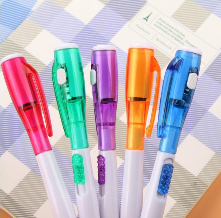 Creative ballpoint pen cute new strange with light luminous flashlight multifunctional ballpoint pen student gift