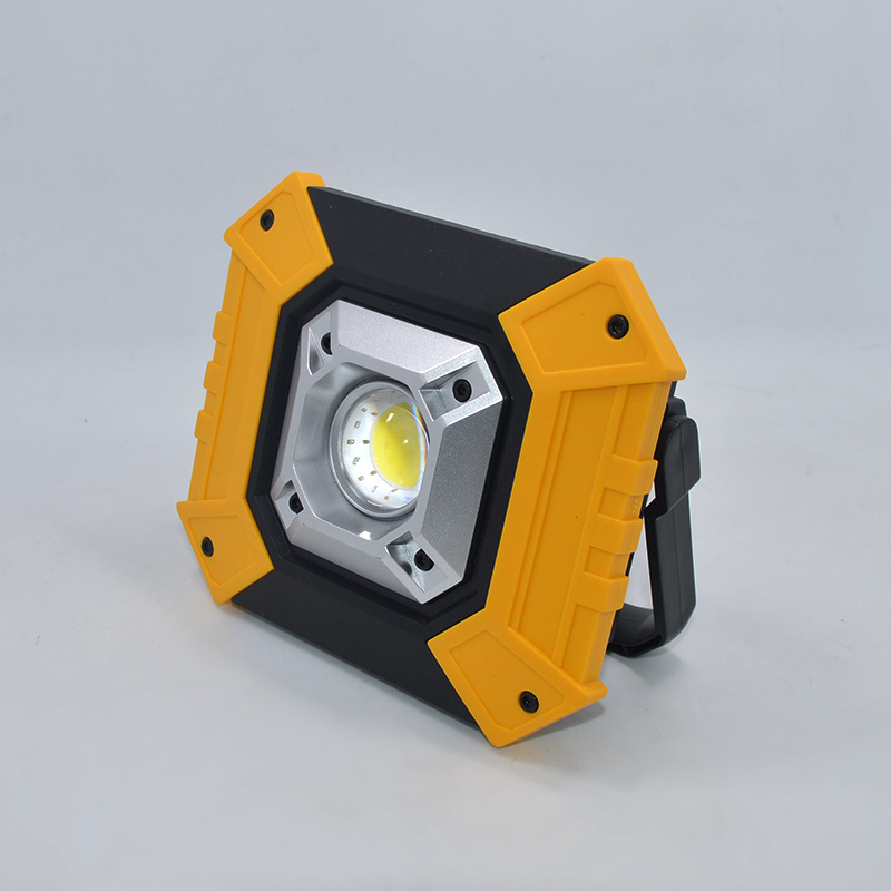 Wholesale COB rechargeable portable Searchlight three light source red blue flash LED flood light emergency lighting work light
