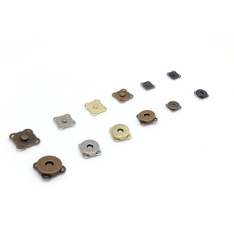 Spot 10mm14mm18mm ordinary strong magnetic ferromagnetic iron buckle plum hand sewing magnetic buckle invisible buckle