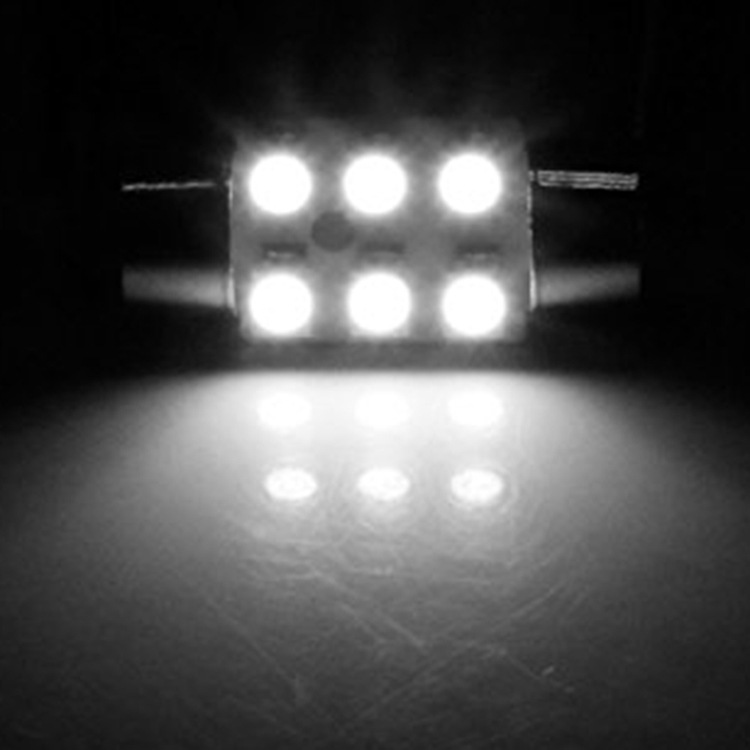 Car LED light roof light 31mm 36mm double pointed light 6SMD 1210 3528 reading light indoor light