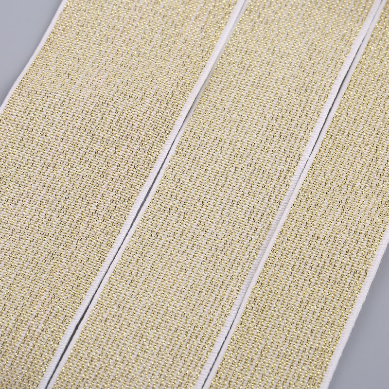 Yongjin supply 2-5cm gold and silver onion elastic band bright silk elastic band waistband elastic band Yiwu factory price