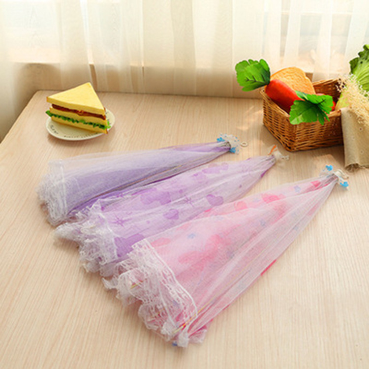 Factory direct supply anti-fly table cover lace round folding dish cover folding food cover meal cover