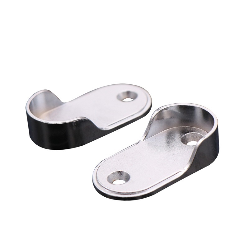 Factory Direct Supply 16 Clothes Hanging Rod Flange Clothes Holder Wardrobe Flange Seat Hardware Clothes Hanging Rod Base Accessories Thickening Clothes Pass