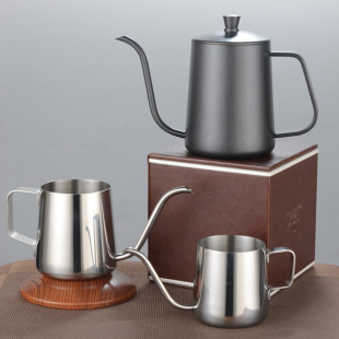 Factory Direct Household Hand Pot Coffee Pot Hanging Ear Pot 304 Stainless Steel Drip Drip Filter Type Fine Mouth Nozzle Pot