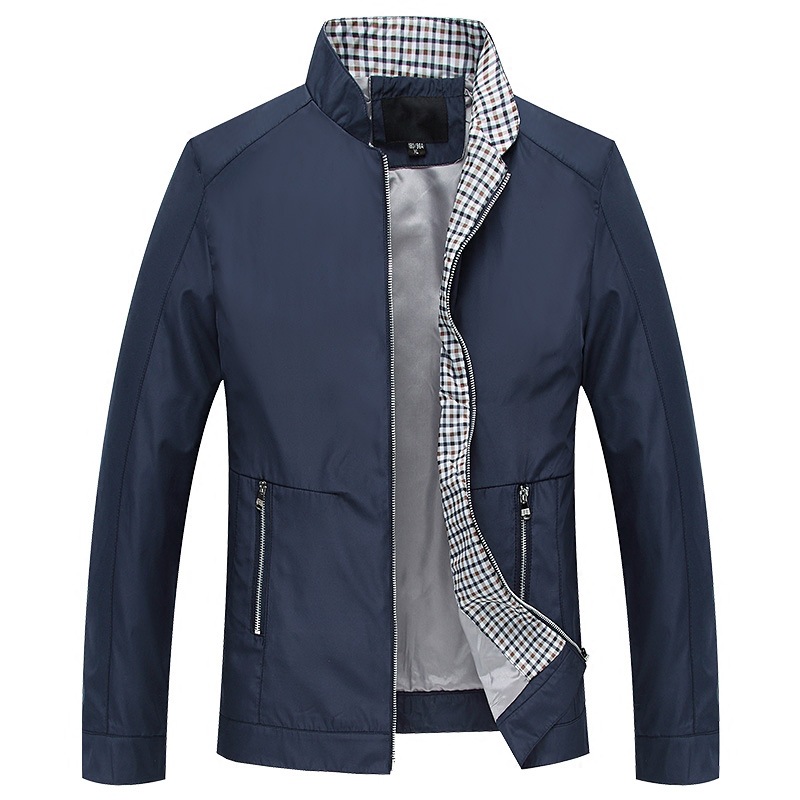 Men's Wholesale 2022 Spring and Autumn New Men's Casual Thin Jacket Middle-aged Jacket Middle-aged Dad Jacket