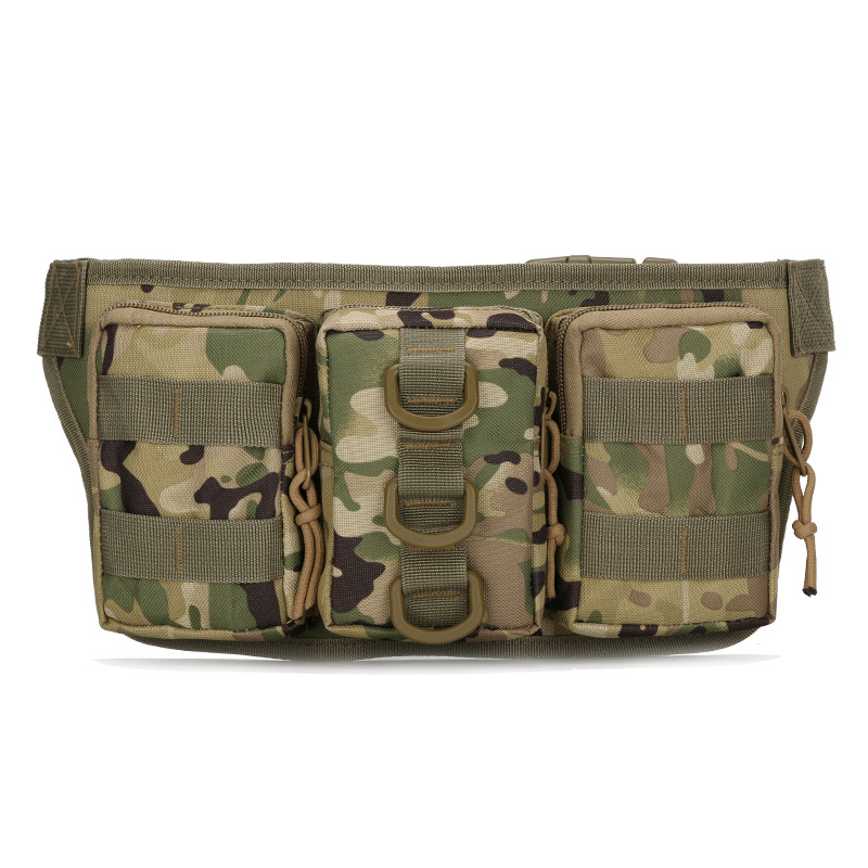 Spot supply triple small waist bag adventure camouflage bag functional waist bag outdoor small waterproof mountaineering cycling bag