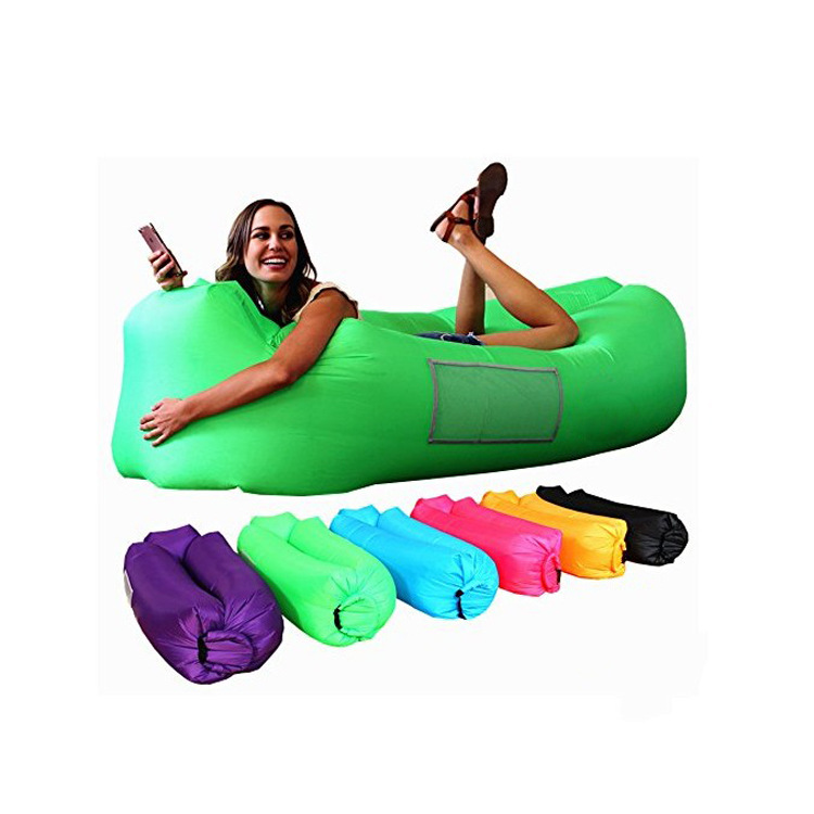 Shenzhen factory design outdoor inflatable sleeping bag lazy inflatable air sofa folding inflatable bed portable